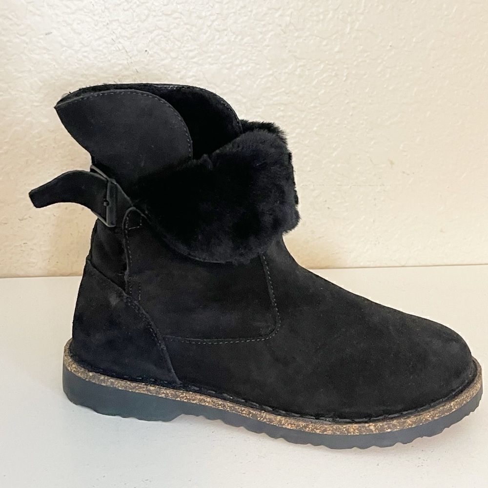 Birkenstock Upsalla Shearling Lined black Sherpa suede Boots 37 - Picture 10 of 15